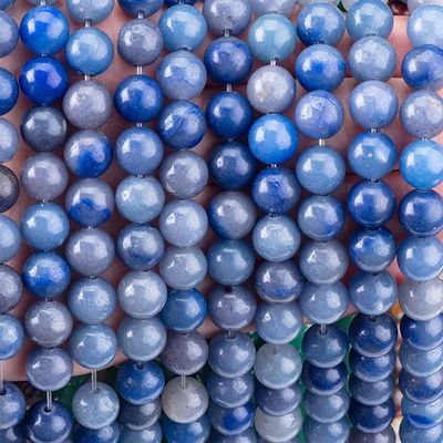 8mm Biru Aventurine Batu permata manik-manik Crystal Batu penyembuhan Manik-manik untuk pembuatan perhiasan