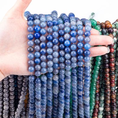 8mm Biru Aventurine Batu permata manik-manik Crystal Batu penyembuhan Manik-manik untuk pembuatan perhiasan