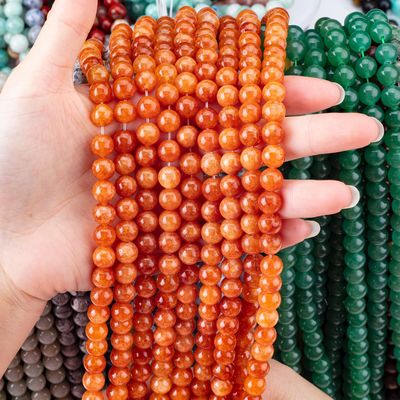 8MM Crystal Dark Red Aventurine Healing Gemsotne Round Loose Beads Untuk Perhiasan Kerajinan