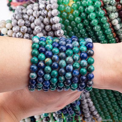 8mm Warna Lapis Lazuli Batu permata manik-manik Crystal Batu penyembuhan Manik-manik untuk pembuatan perhiasan