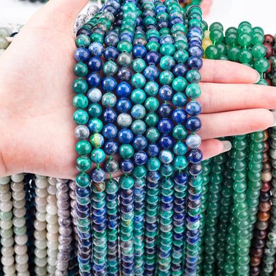 8mm Warna Lapis Lazuli Batu permata manik-manik Crystal Batu penyembuhan Manik-manik untuk pembuatan perhiasan