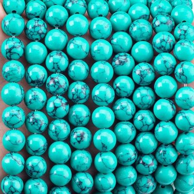 8MM Green Turquoise Bulk Beads Strands For Jewelry Making Bracelet Kalung Earring