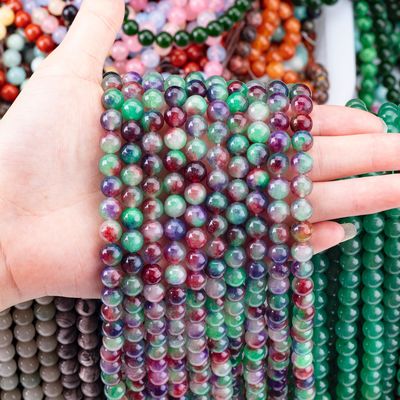 Bunga hijau gelap Agate Crystal Stone Lempar Perhiasan Perhiasan Perhiasan buatan tangan