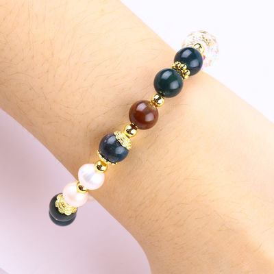 Handmade Batu permata bermata gelang Natural India Agate Batu gelang Adjustable Owl Charms gelang Untuk pesta setiap hari