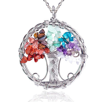 2.6*2.2inch/6.6*5.2cm Chakra Batu Permata Kalung Release Kecemasan