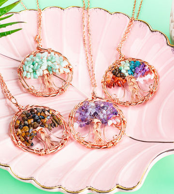 2.6*2.2inch/6.6*5.2cm Chakra Batu Permata Kalung Release Kecemasan