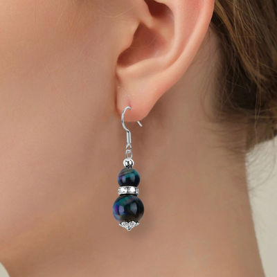 Earrings Batu Kristal buatan tangan Rainbow Tiger's Eye Earrings Batu permata