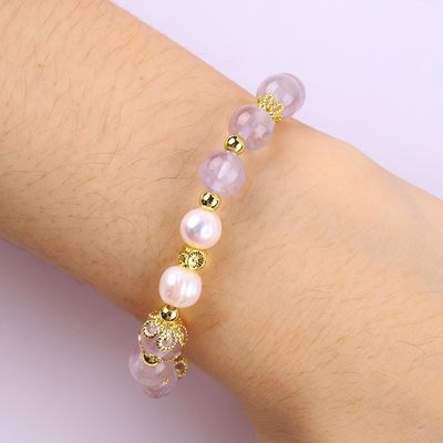 Tangan Batu permata manik-manik gelang Amethyst Batu Alam Gelang Charms Adjustable Gelang Untuk pesta Pakai harian
