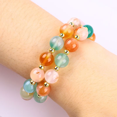 Handmade Batu permata bertali Perhiasan Bunga alami Agate Batu Perhiasan Charms Adjustable Perhiasan untuk pesta setiap hari