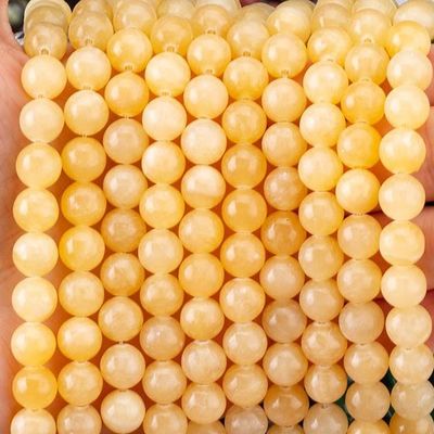 8mm Lebih Ringan Madu Jade Batu permata Manik-manik Crystal Batu Penyembuhan untuk pembuatan perhiasan