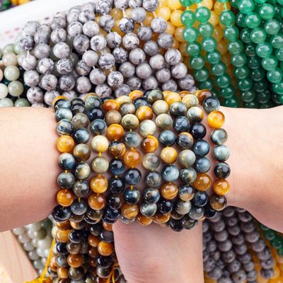 8mm Dream Tiger Eye Batu permata manik-manik Crystal Batu penyembuhan manik-manik untuk pembuatan perhiasan