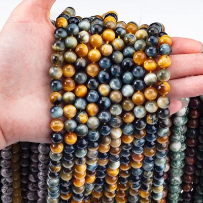 8mm Dream Tiger Eye Batu permata manik-manik Crystal Batu penyembuhan manik-manik untuk pembuatan perhiasan