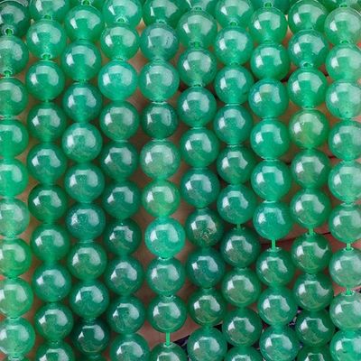 8mm Green Aventurine Gemstone Beads Healing Crystal Stone Beads untuk pembuatan perhiasan