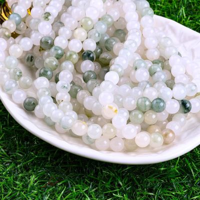 TianShan Emerald Green Round Bead Natural Crystal Gemstone Berbagai Ukuran Manik-manik Untaian Manik-manik Lolos untuk pembuatan perhiasan DIY