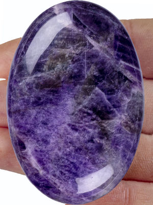 Amethyst alami yang dipoles Batu sawit Amethyst Pocket Gemstone Amethyst Batu khawatir Untuk menghilangkan stres Dekorasi rumah