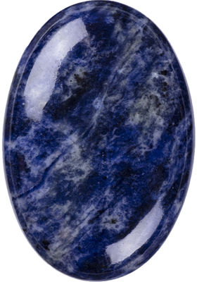 Sodalite alami yang dipoles Batu sawit Sodalite Pocket Gemstone Sodalite Batu khawatir Untuk menghilangkan stres Dekorasi rumah