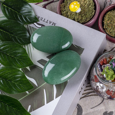 Aventurine Hijau Polished Alam Batu Sawit Hijau Aventurine Pocket Worry Batu permata Untuk Mengurangi Stres Dekorasi Rumah