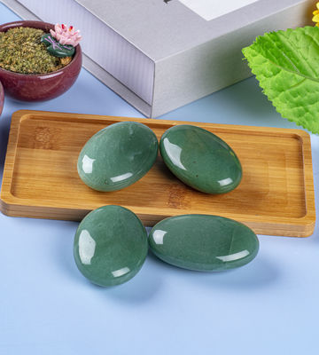 Aventurine Hijau Polished Alam Batu Sawit Hijau Aventurine Pocket Worry Batu permata Untuk Mengurangi Stres Dekorasi Rumah