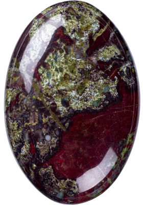 Natural Dragon Bloodstone Oval Shape Craft Stone Dragon Bloodstone Palm Gemstone untuk dekorasi rumah