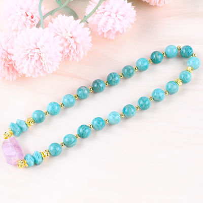 11MM 14MM Tianhe Batu Amethyst Kristal Batu permata Manik Gelang 2 Lapisan