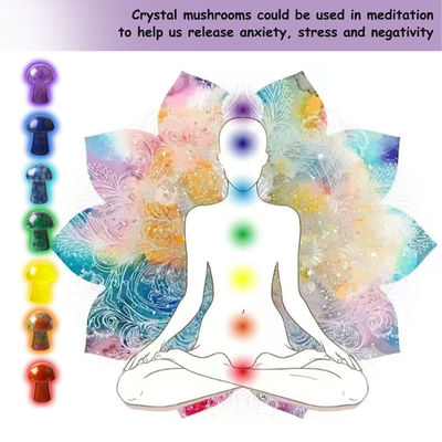 0.8 Inch/20mm Gemstone Jamur Bentuk Kristal Untuk DIY Perhiasan