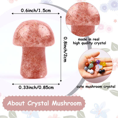 0.8 Inch/20mm Gemstone Jamur Bentuk Kristal Untuk DIY Perhiasan