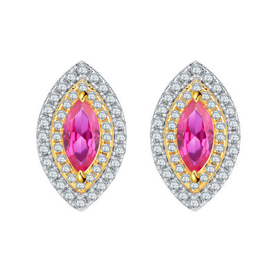 Marquise Shape Eksklusif Kerajinan Earring Batu permata Zircon Perhiasan Pengantin