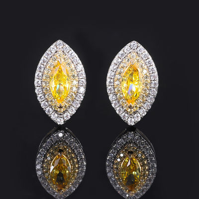 Marquise Shape Eksklusif Kerajinan Earring Batu permata Zircon Perhiasan Pengantin