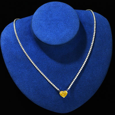 Elegant Heart Shape Aqua Blue 925 Sterling Silver Heart Batu permata kalung