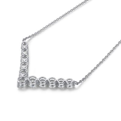 18k Gold Moissanite Diamond Smile Kalung Pendant Untuk Memberikan Hadiah