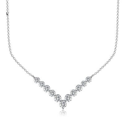 18k Gold Moissanite Diamond Smile Kalung Pendant Untuk Memberikan Hadiah
