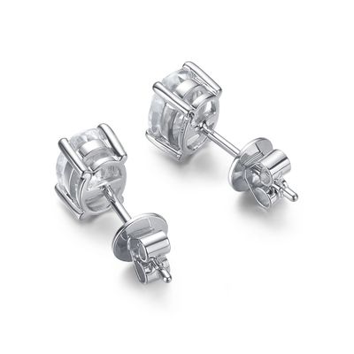 18k emas moissanite berlian oval anting studs untuk hadiah