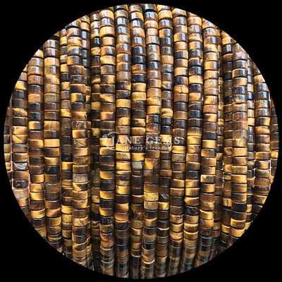 Natural Crystal Gemstone Rondelle Manik-manik Drum Bentuk Lolos Manik-manik Untaian untuk Hadiah Partai