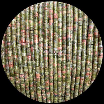 Batu permata manik-manik Labradorite/Merah pirus/Lapis Lazuli/Unakite Drum Bentuk untaian manik longgar untuk energi penyembuhan