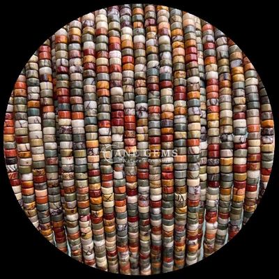 Batu permata manik-manik Labradorite/Merah pirus/Lapis Lazuli/Unakite Drum Bentuk untaian manik longgar untuk energi penyembuhan