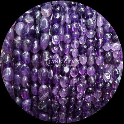 Batu permata kristal alami Bentuk tidak teratur Kuarsa mawar / Kuarsa stroberi / Amethyst / Kuarsa bening Untaian manik longgar