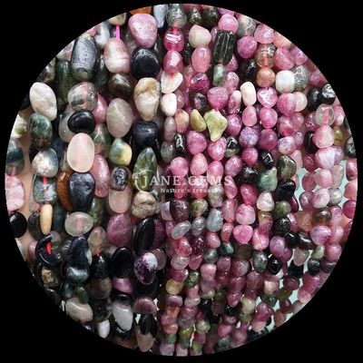 Batu permata kristal alami bentuk tidak teratur untaian manik longgar untuk kalung dan gelang