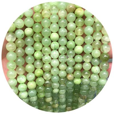 Grosir Batu permata kristal alami bulat manik-manik kalsedoni batu giok bulat manik-manik longgar aksesoris untuk DIY gelang kalung