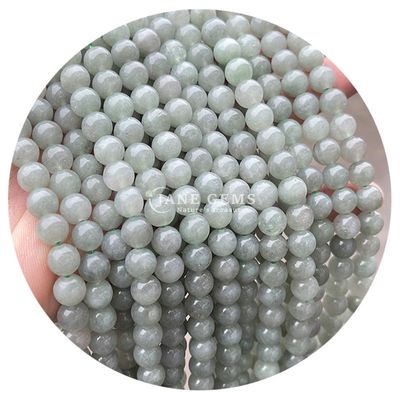 Grosir Keris Batu Alam Bulat Keris Batu Permata Lolos Aksesoris 8mm Aquamarine Keris Lolos Untuk Perhiasan DIY
