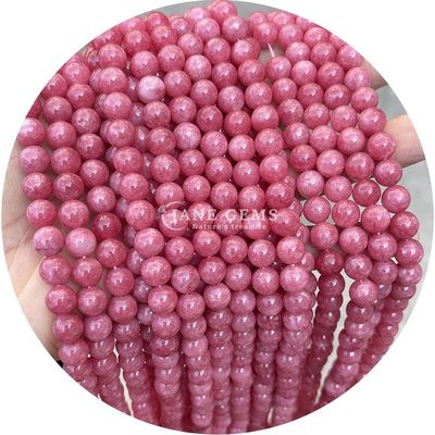 Grosir Keris Batu Alam Bulat Keris Batu Permata Lolos Aksesoris 8mm Aquamarine Keris Lolos Untuk Perhiasan DIY