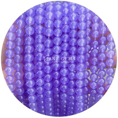 Grosir Keris Batu Alam Bulat Keris Batu Permata Lolos Aksesoris 8mm Aquamarine Keris Lolos Untuk Perhiasan DIY