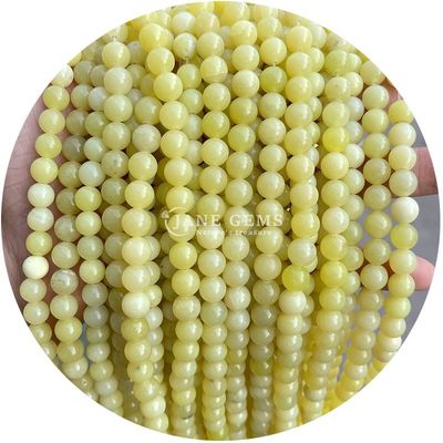 Grosir Keris Batu Alam Bulat Keris Batu Permata Lolos Aksesoris 8mm Aquamarine Keris Lolos Untuk Perhiasan DIY