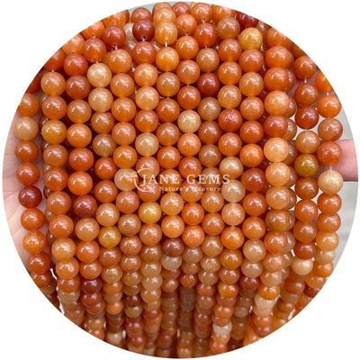 Grosir Natural Crystal Gemstone Bulat Manik Bulat Lolos Manik Aksesoris Batu Manik Spacer untuk Perhiasan Membuat Diy