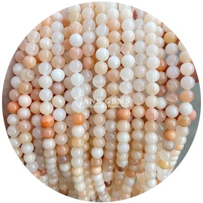 Grosir Natural Crystal Gemstone Bulat Manik Bulat Lolos Manik Aksesoris Batu Manik Spacer untuk Perhiasan Membuat Diy