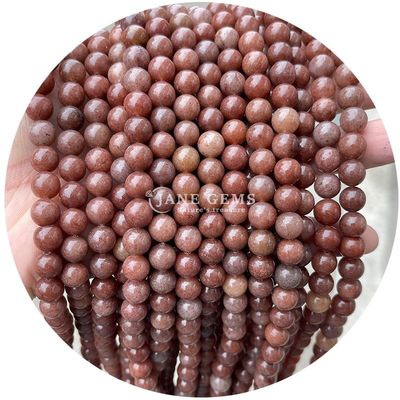 Grosir Natural Crystal Gemstone Bulat Manik Bulat Lolos Manik Aksesoris Batu Manik Spacer untuk Perhiasan Membuat Diy