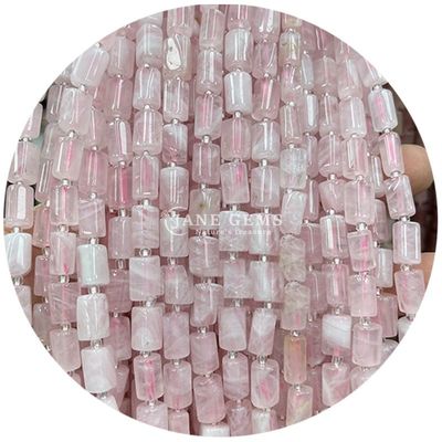 Grosir Batu permata kristal alami silinder berbentuk manik-manik agate silinder bebas manik aksesoris untuk pembuatan perhiasan DIY