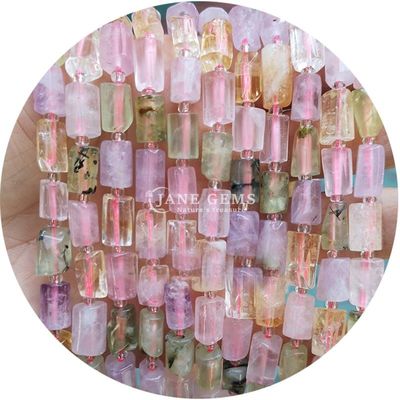 Grosir Batu permata kristal alami silinder berbentuk manik-manik agate silinder bebas manik aksesoris untuk pembuatan perhiasan DIY