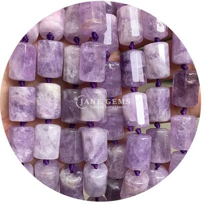 Grosir Batu permata kristal alami silinder berbentuk manik-manik agate silinder bebas manik aksesoris untuk pembuatan perhiasan DIY