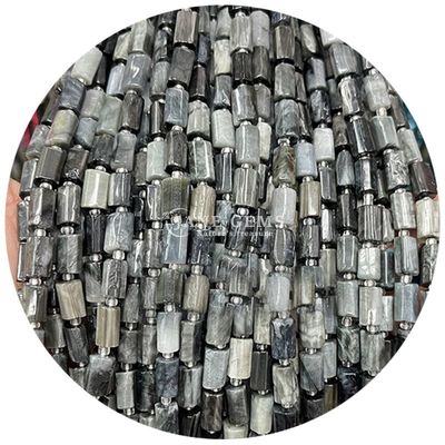 Grosir Batu permata kristal alami silinder berbentuk manik-manik agate silinder bebas manik aksesoris untuk pembuatan perhiasan DIY