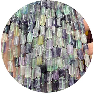 Grosir Batu permata kristal alami silinder berbentuk manik-manik agate silinder bebas manik aksesoris untuk pembuatan perhiasan DIY